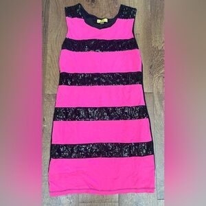 Nicole miller striped sequin dress big girl Sz XL extra large youth